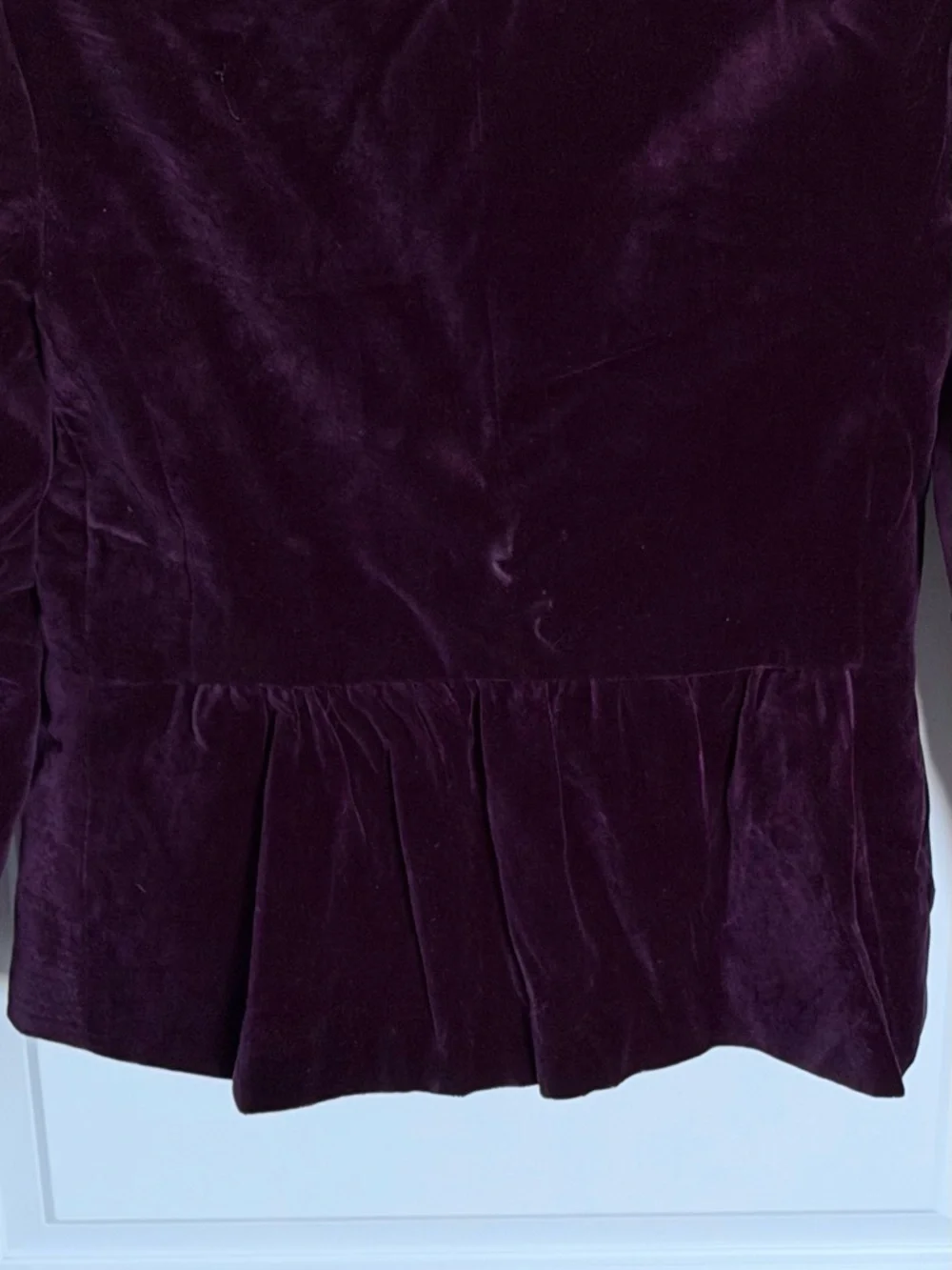 NEW J. Crew Women's Deep Plum Eden Velvet Blazer Jacket Size 0 39667
